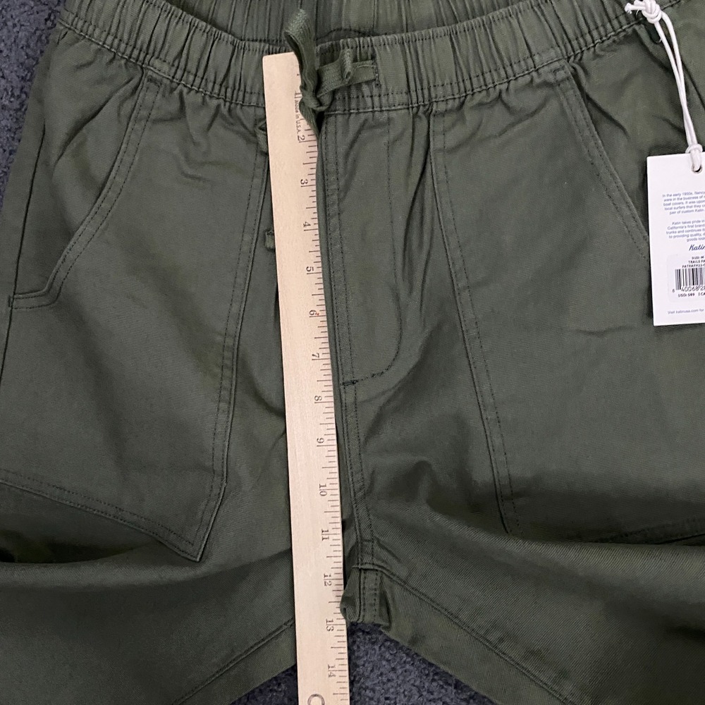 Katin Trails Pant Elastic Mens Medium Olive Green Waist Drawstring Surf Skate - Picture 9 of 12